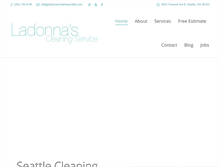 Tablet Screenshot of ladonnascleaningseattle.com